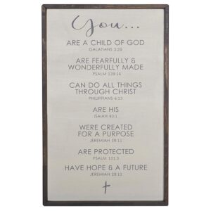 A plaque with the words " grace are a child of god ".