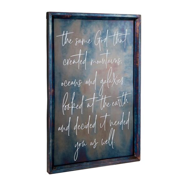 A framed picture of the words " the ones that created everyone works and they forget at this moment and decided it would yet to sell ".