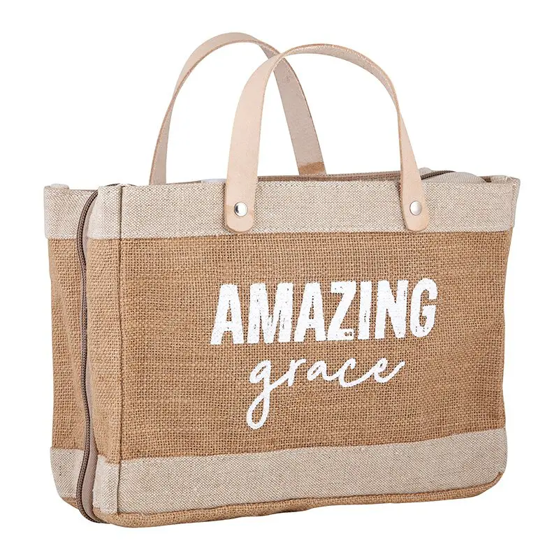 A bag that says amazing grace on it.