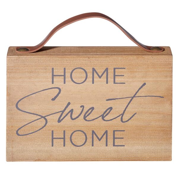 A wooden sign that says home sweet home.