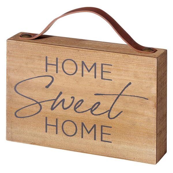 A wooden sign that says home sweet home.