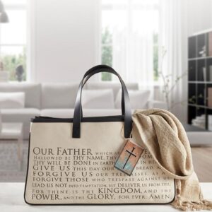 A bag with the words " our father " written on it.